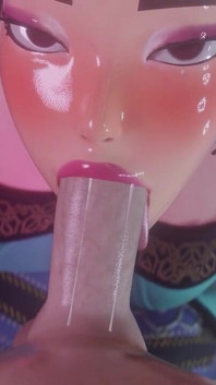 [kpop Demon Hunters] โซอี้ ดูดควยแบบน้ำลายยืด 3D Animation
