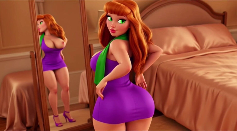 My night collection: Daphne Blake Sensual Nude Bedroom Tease with Slow Provocative Moves...