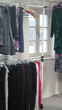 Hanging up Laundry Naked