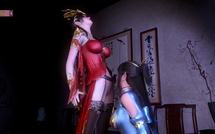 Soiyu Hentai: Medusa Queen et Feng Qing Yi séduisent - animation 3D