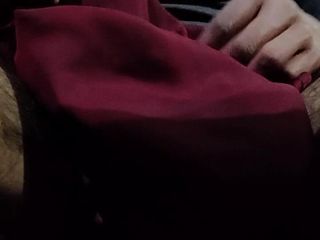 Satin And Silky: Porno ngocok kontol suut satin dengan kain sutera maroon satin (49)