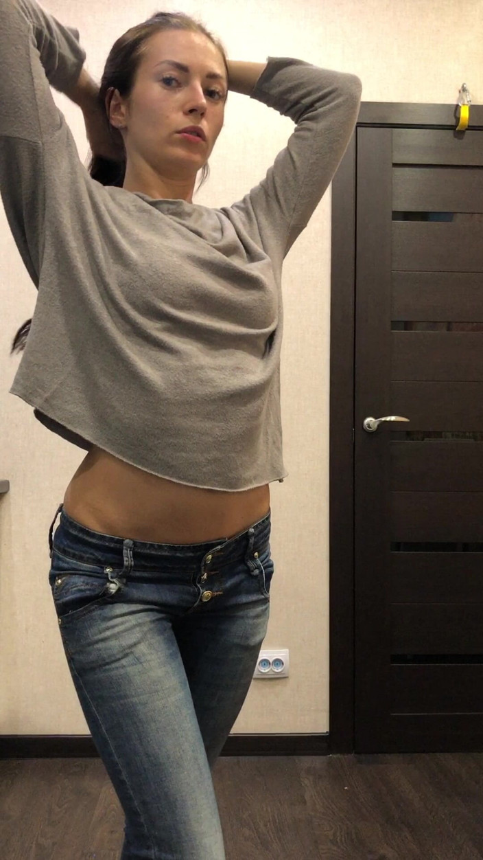 Princess Monica: Stretch Test Belly Showing in 3 Sweaters