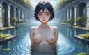 AI Girls: 美丽的裸体成人女孩在水中