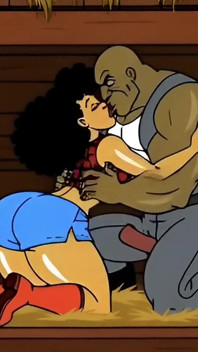 La femme salope de Redneck. Dessin animé