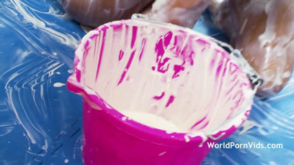 Selected worldwide porn: Threesome fuck in marshmallow cream