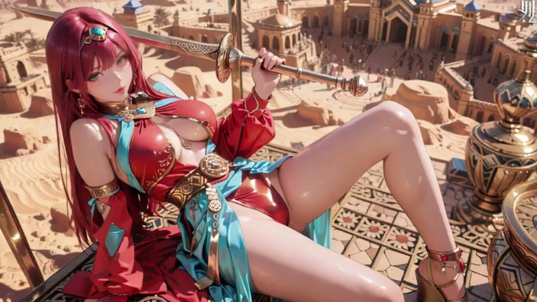 Seraphina Vale: Red Queen in the Desert! Lazy Afternoon in the Golden...