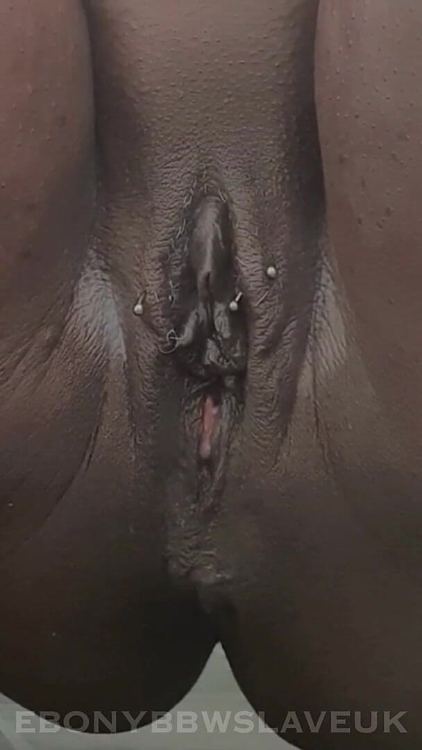 Ebony BBW slave UK: Mi gran coño negro gordo