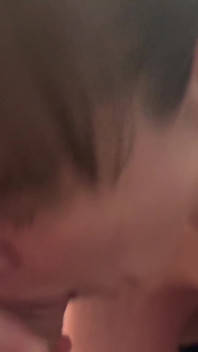 She Sucks His Fat Meat and Gags on His Huge Cum Load!