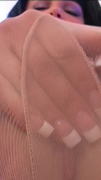 Sexy Big Tits Porn Babe Jennifer Keelings Dressed in Nylons Rips Open the Crotch Ready to Take Her Studs Big White Cock