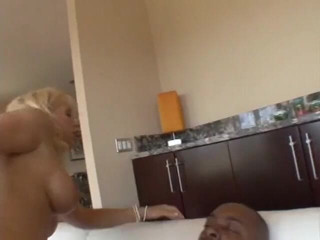 First Black Sexperience: Horny blond slut gives black guy head and gets pussy...