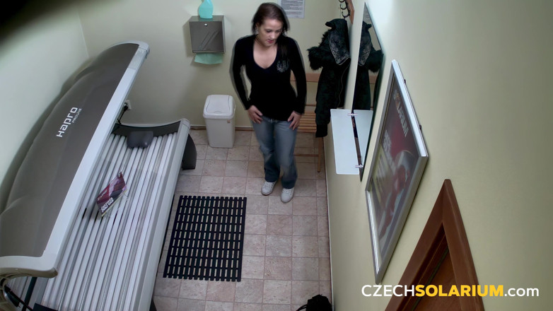 Czech Solarium: Czech Solarium 116: Young Brunette Returns for Another Show