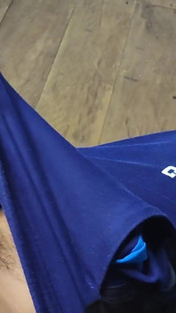 Man Jerks off a Big Load in His Sweatpants After Doing His Morning Exercise