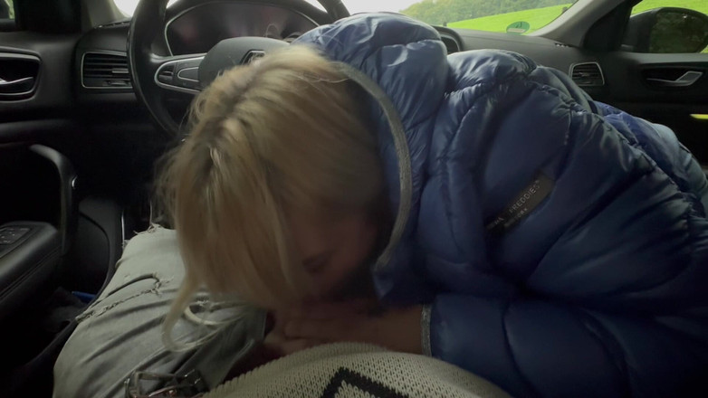 Bonieclydeerotik: Venkovní Auto Kouření Stříkání Hluboké Hrdlo Stříkat Pár Blondýna MILF...