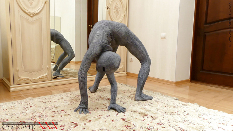 Gymnastic: スパンデックスキャットスーツのコントーションクイーン