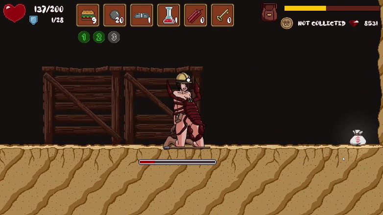 LewdArcade: Hailey의 어드벤처 사이드 스크롤 게임 플레이 [파트 04] 미니 섹스 게임 [18+] 포르노 게임 플레이