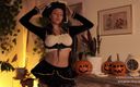 Effy Loweell studio: Effy ubrana jak seksowna piratka modeluje swoje idealne ciało i...