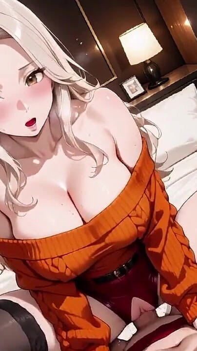 Seraphina Vale: เสื้อกันหนาวสีส้มแน่น ๆ ของเธอไม่สามารถมีความสุขได้ - Ecstasy ห้องนอนโรงแรม!