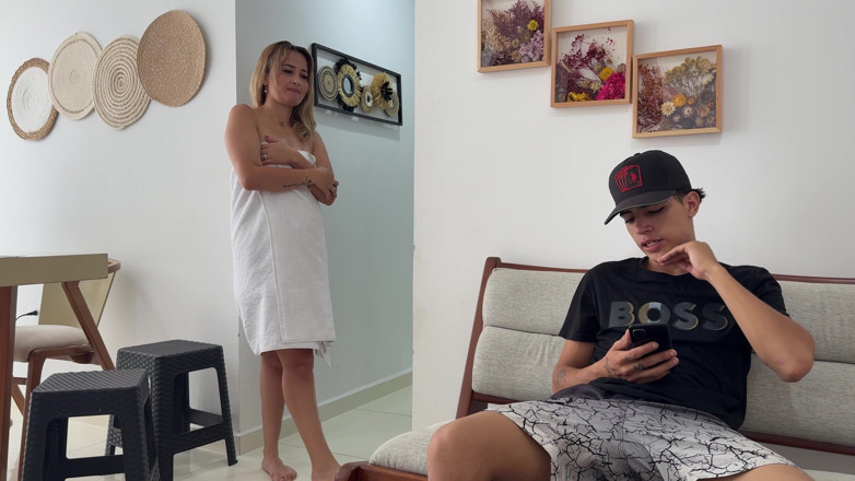 katyJay: Curious Stepson Enters His Stepmother's Room and When He Sees...