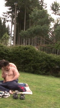 Two handsome gay's fuck outdoor