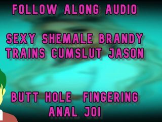 Camp Sissy Boi: Transsexuala Brandy adoră analul cu Jason Follow Along cu noi