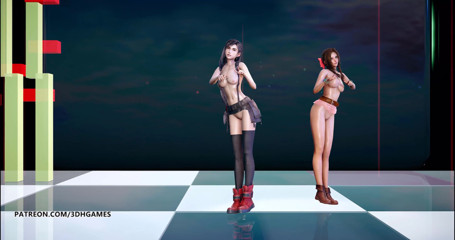 3D-Hentai Games: Berry Good - Mellow Mellow, Tifa Lockhart Aerith, strip-tease sexy Final...