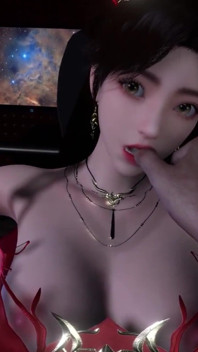 3D geiles sexy cosplay-modell haben BDSM-sex mit riesigem schwanz