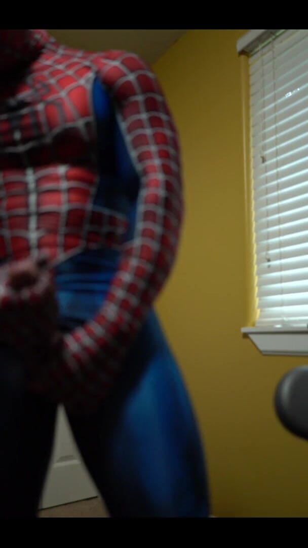 Reese Rideout: Cumming in a Spider Man Costume