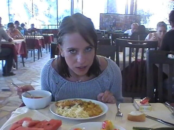 Teen on vacation with her boyfriend