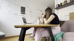 scarlettandc: Two Girls Touch Each Other During a Video Call Without...