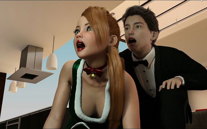 IAsura Gaming: Соблазняя Ashley во время украшения, мачеха входит в комнату - Рождественская вечеринка
