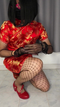 Sis-k Fishnet Bodysuit Ep2: Chinese Dress