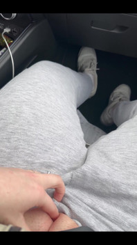 Playing with My Big Pussylips in the Car