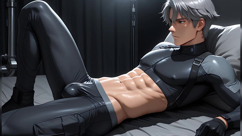 LustMen: Pilot silver fox ngocok kontol dengan perlahan dan mendominasi semua...