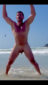 Naked Workout in Zipolite Mexico. Jumping Jacks with a Sprawl