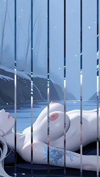Schneeflokes fallen, als futanari ihren liebhaber in missionarsstellung anal - woodland stream heat nimmt