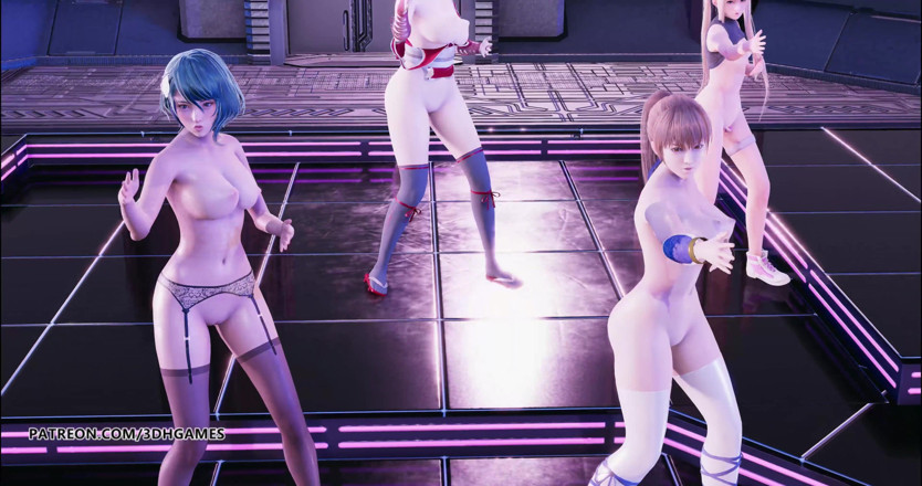 3D-Hentai Games: [MMD] Gleiten nackter tanz Marie Rose Mai Shiranui Tamaki Kasumi...