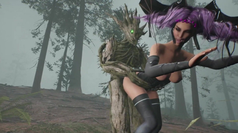 Wraith ward: Tree monster fucks witch