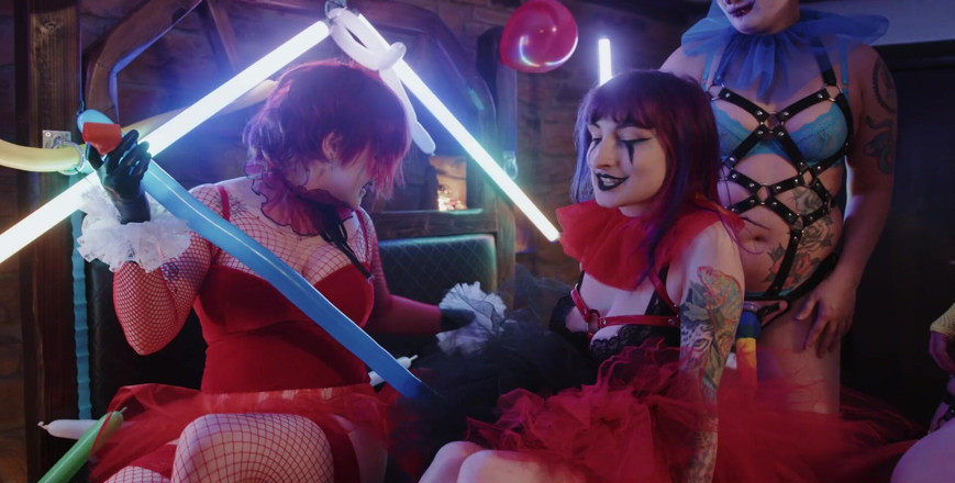 punkgoblin: Clown Orgy: Oral, Spit &amp; Strap Ons