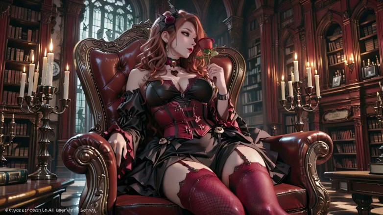 Seraphina Vale: 금발 여신을 만나는 고스 퀸! 호화로운 침실에서의 크리미한 화이트 잔치
