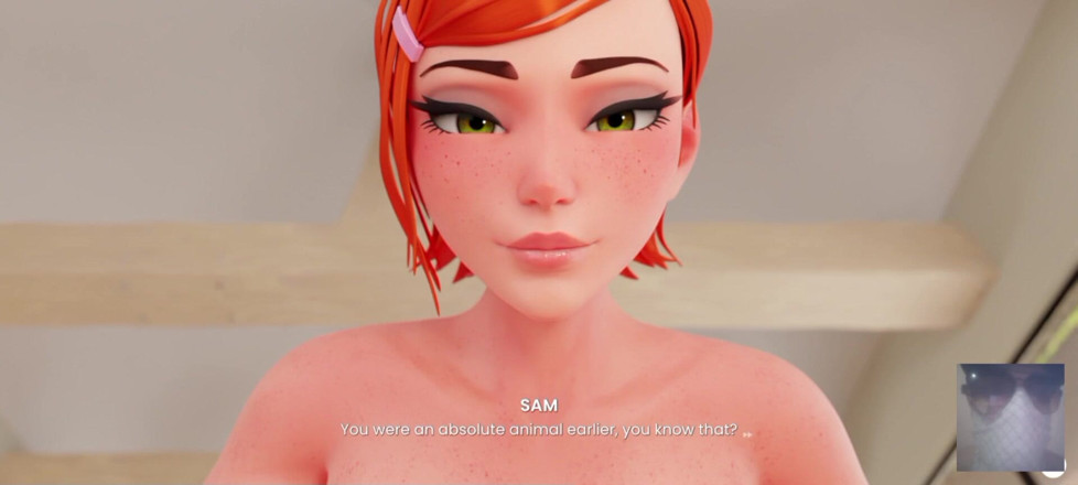 Dark Sam: 本滕的Gwen在锻炼期间被干。她看到我的坚硬鸡巴并做爱