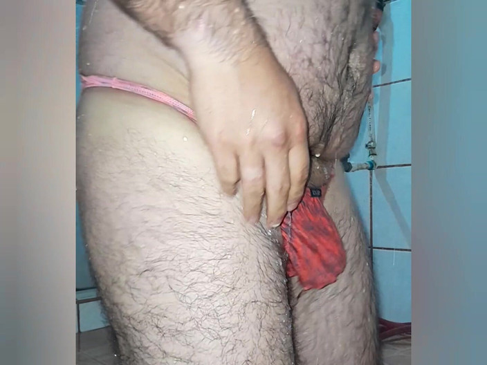 Davidandrexxx: Bel mangiare sperma usando un perizoma all'arancia