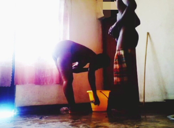 Me and my new slut: Verdammt stehender doggystyle, omg, was für eine süße ebenholz-muschi