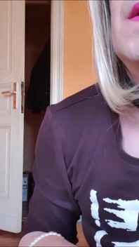 Horny Christiane Presents Caged Clit and Plugged Fuckhole