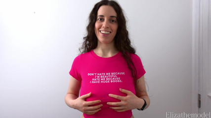 ElizaTheModel: T-shirt an Edging-herausforderung versuchen