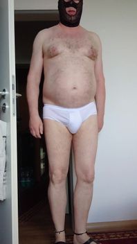 New White Underpants with Fine Rib and Opening