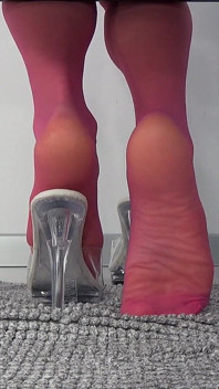 Solo Fetiche De Pies Con Medias Rosas
