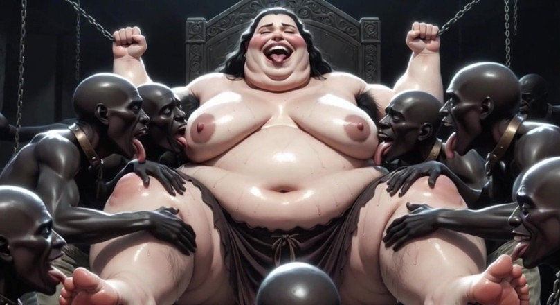 Anime Hentai: La regina della ssbbw coperta di lingua da schiava - orgasmi...