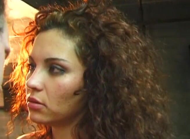 Babehood: Curly latin beauty gets screwed by three cocks