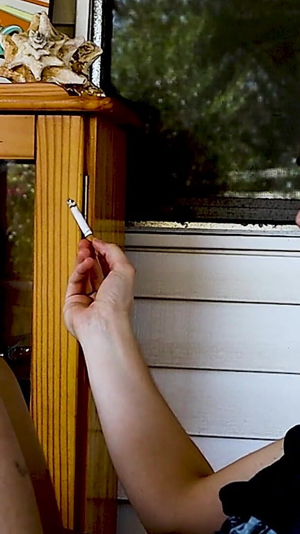 Shaved Head Goth Smokes Outside (Vibra King Video) Shaved Head Goth Smokes Outside (Vibra King Video)