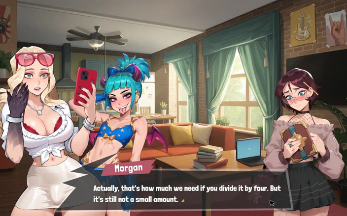 Cum in Futa: Femboy Futa House Game Hentai Futanari Ep.21 mainne apne roommet...